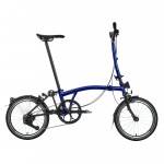 BROMPTON P Line Bolt Blue Lacquer 12-Speed sulankstomas dviratis su aukštu vairu
